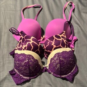 Victoria’s Secret Purple Lace Bra Set